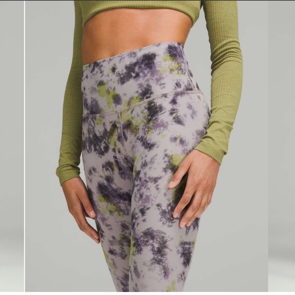 SOLD ON MERCARI Lululemon Align High-Rise Pant 28" Radial Tie Dye Mau - Picture 2 of 9
